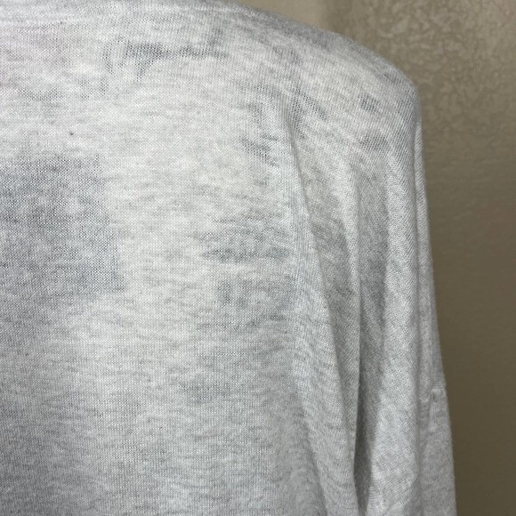 Philosophy ivory sweater 3/4 sleeve relax fit V neckline size L boho soft girl - Picture 13 of 15